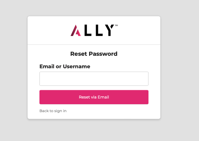Reset Password Field