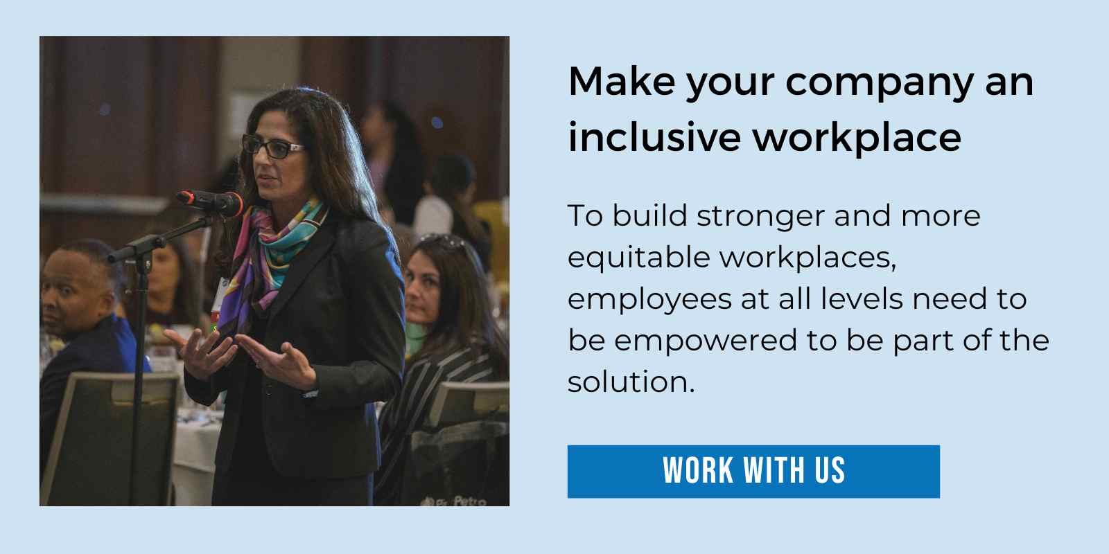 To build stronger and more equitable workplaces, employees at all levels need to be empowered to be part of the solution. Lean In’s employee training can help. 50 Ways to Fight Bias takes the gues