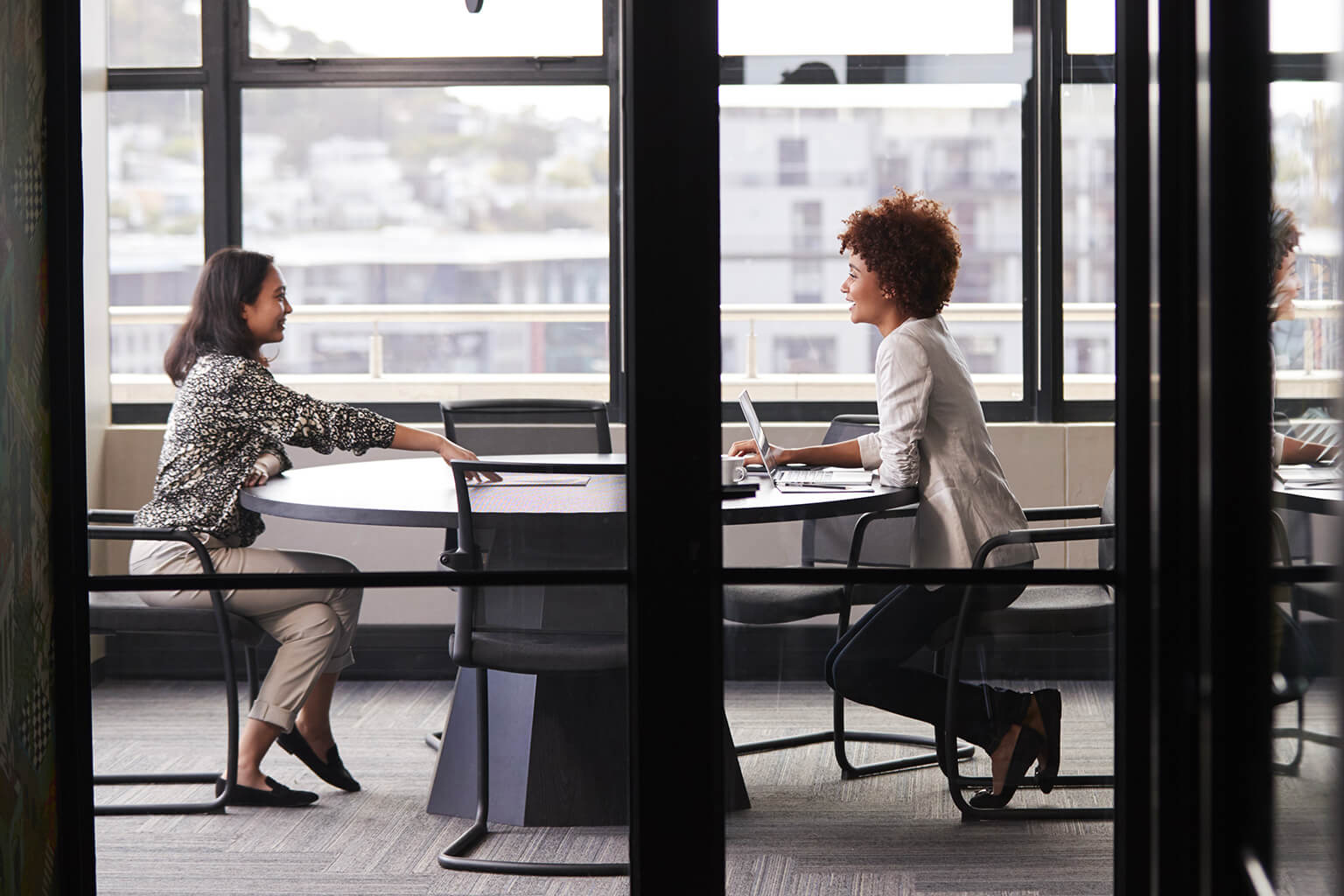 People working in an office