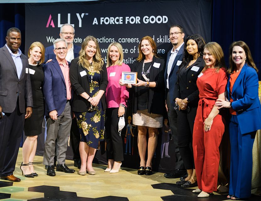 group of ALLY members at an event