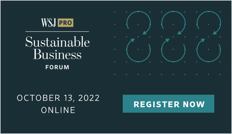 WSJ Pro Sustainable Business Forum